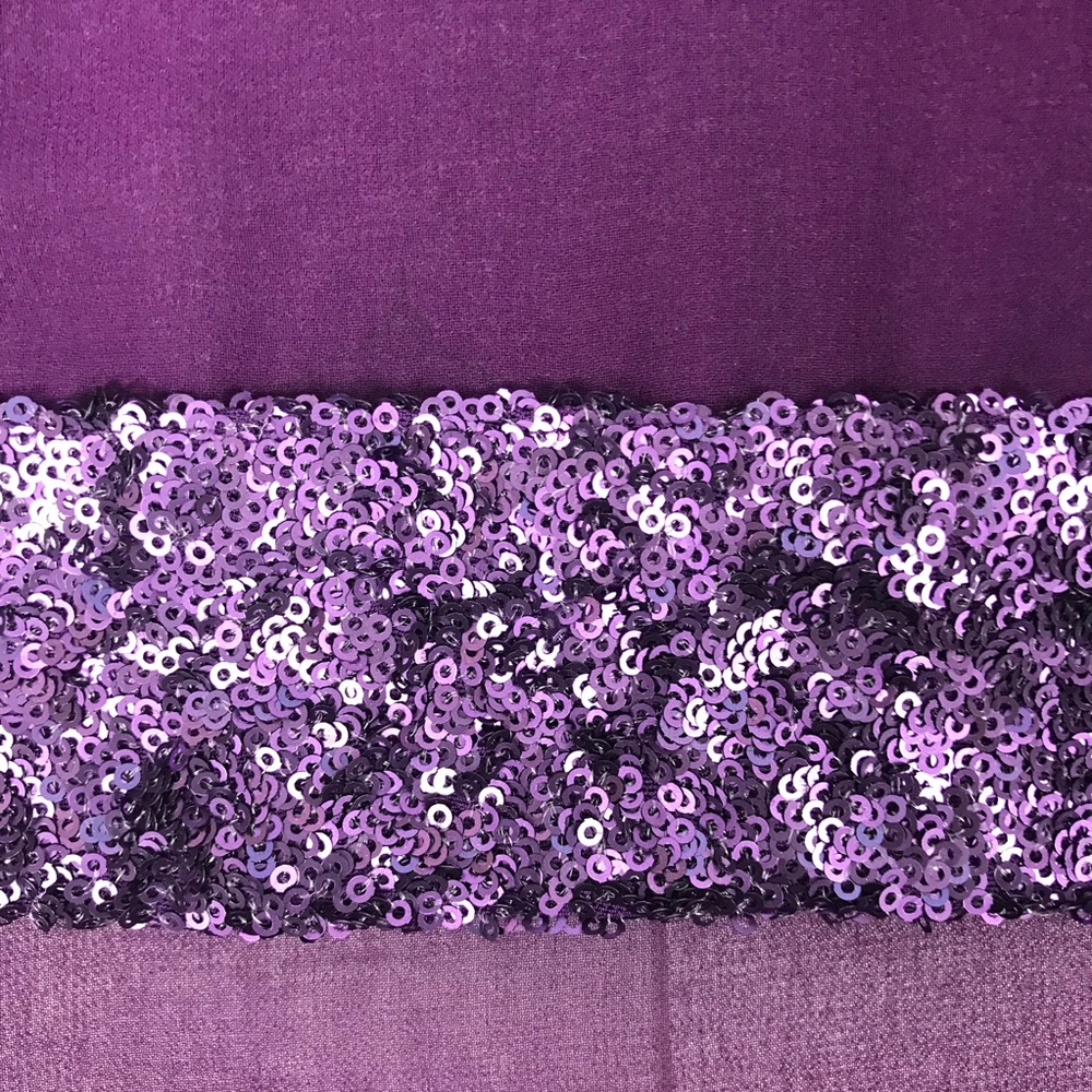 Mossimo Sheer Sequin Tank Top Size S Women Purple - Picture 5 of 8